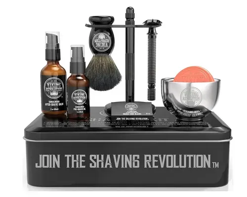 [171204] Viking Revolution Luxus Rasierset für Männer – Sicherheitsrasierer, Pinsel, Öl & Aftershave.webp