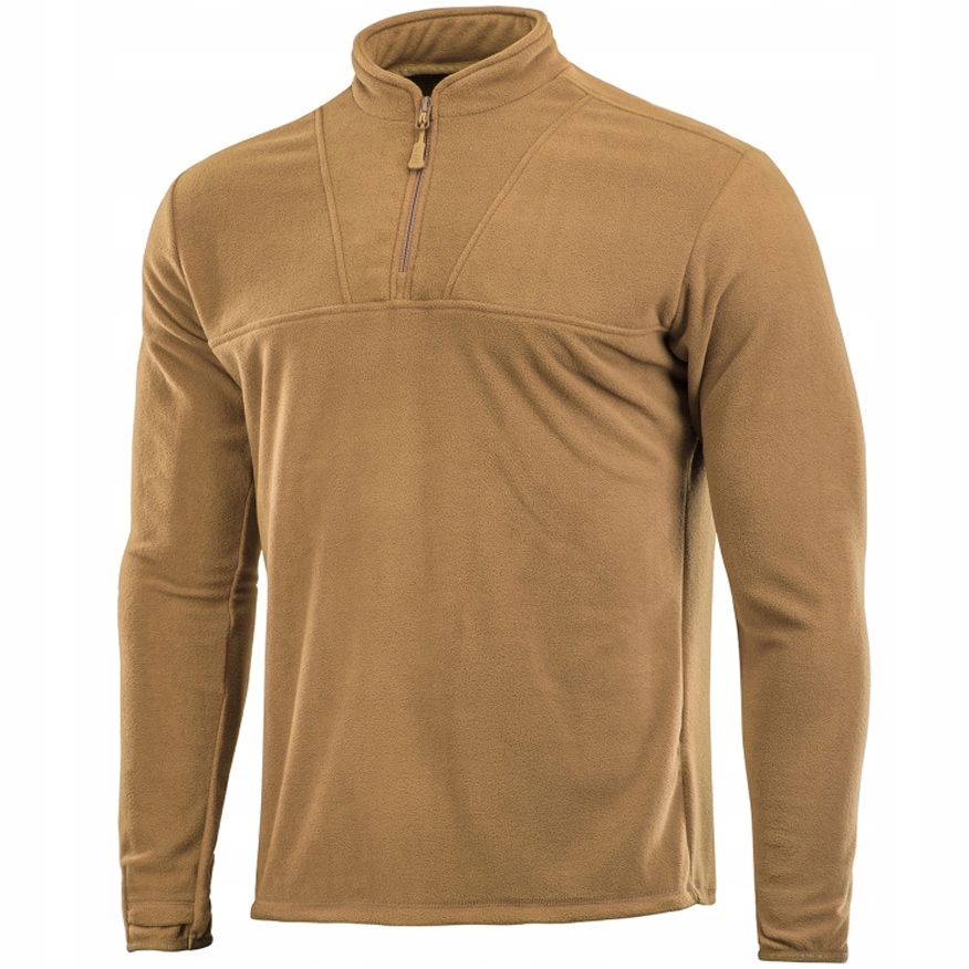 [170316] Leichtes Fleece-Sweatshirt mit Stehkragen und Daumenloch Coyote Brown Grösse M – M-Tac