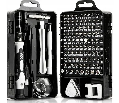 [170328] Werkzeug Präzisionsschraubendreher-Set 115in1 für Elektronik, GSM, PC – BASE