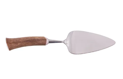 [170329] Kuchen- und Pizzamesser aus Rentierhorn handgemacht – Wood Jewel aus Finnland