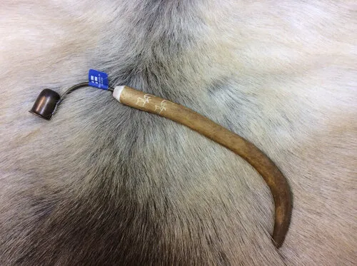 [170337] Kerzenlöscher aus finnischem Rentierhorn - Handarbeit von Kauko Raatiniemi