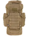 Robuster MOLLE Kampfrucksack 65L aus 600D Polyester mit PVC-Beschichtung – Farbe Coyote