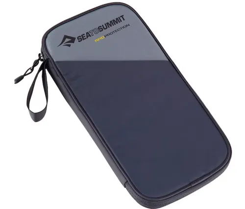 [170497] Reisebrieftasche aus Cordura mit RFID-Schutz, Münzfach, Kartenfächern und Reisepassfach, Grau