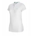 4F Damen-Poloshirt Weiss, Baumwolle/Elastan, elastisch, klassischer Schnitt, Alltag & Sport