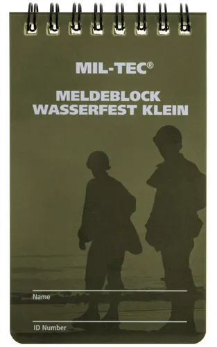 [170516] Wasserfestes Notizbuch 100 Seiten Mil-Tec - 7,5 x 13 cm