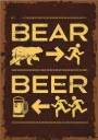 Metallschild "BEAR & BEER" - Grösse S 22 x 31 cm