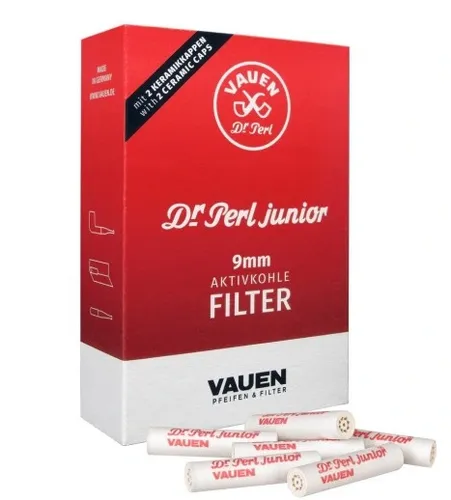 Pfeifentabakfilter Vauen Dr. Perl - Aktivkohle 100 Stück
