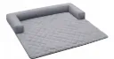 Premium Hundematte mit Schutzwulst – Velours, Antirutsch 120×100 cm