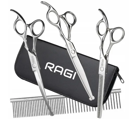 [170654] Ragi Grooming-Set für Hunde – Scheren & Kamm im Etui
