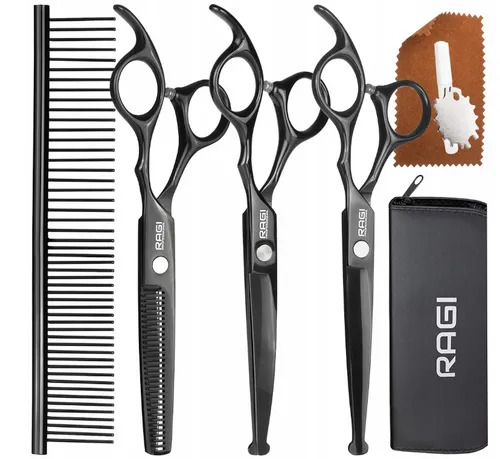 [170658] Professionelles Hunde-Scheren-Set – 3-teilig mit Zubehör