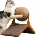Eleganter Katzenkratzbaum aus Holz mit Sisal – Stabil, Funktional und Modern