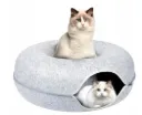 Katzenbett „Donut-Tunnel“ – Rund, Weich & Sicher