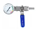 Edelstahl-Kugelhahn 1/2 Zoll – 1-teilig, säurebeständig, mit integriertem Thermometer