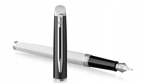 [170752] Waterman Hémisphère Füllfederhalter – Black & White Lacquer CT | Fine Feder