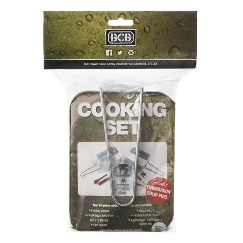 [170045] Outdoor-Kochset – BCB Adventure, Edelstahl, Herd & Besteck, Camping, Survival, Picknick