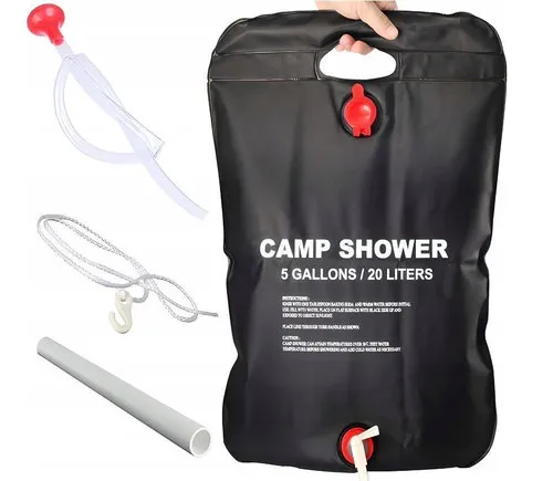 [170056] Solardusche 20 L – Camping & Outdoor, PVC, warmes Wasser bis 50°C, tragbar