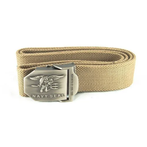 [170065] Navy SEAL Einsatzgürtel mit robuster Metallschnalle – Beige/Sandfarben, Größe L