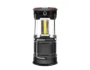 Campinglampe mit Taschenlampenfunktion – 3 COB LEDs, SOS & Magnetbefestigung, schwarz
