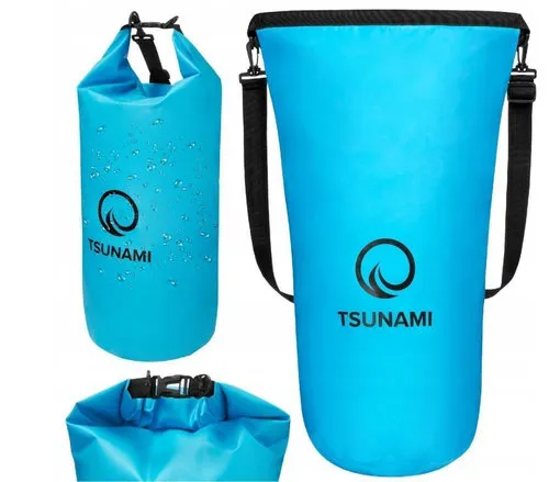 [170078] Wasserdichte Kajaktasche mit Rolltop-Verschluss – 30L, robust & leicht, blau, TSUNAMI