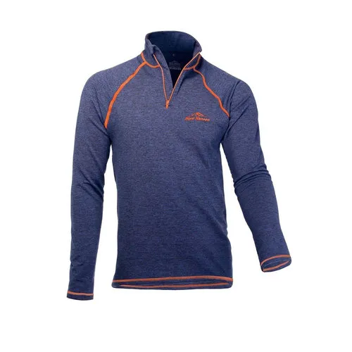 [170084] Thermoaktives Rollkragen-T-Shirt aus Micropile-Stretch – Marine Melange, Fjord Nansen
