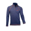 Thermoaktives Rollkragen-T-Shirt aus Micropile-Stretch – Marine Melange, Fjord Nansen