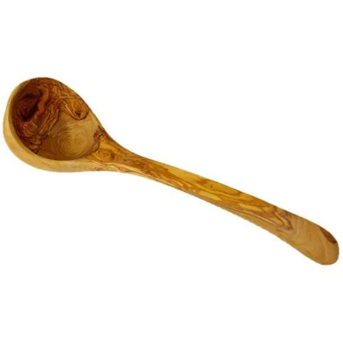 [170087] Olivenholz Schöpfkelle 25 cm – robust, antibakteriell und handgefertigt für die Küche