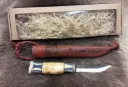Finnisches Jagdmesser von Wood Jewel - Handgefertigt in Geschenkbox mit Edelstahlklinge