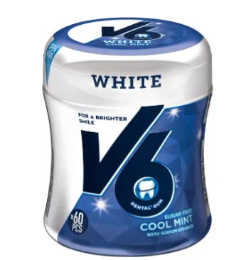 [170910] Kaugummi V6 White - Cool Mint zuckerfrei