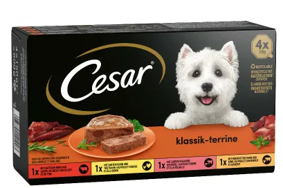 [170952] Hundefutter Cesar - Klassiker Selection Terrine 4 x 150g