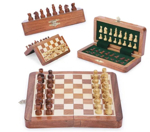 [170980] Magnetisches Schachbrett aus Premium-Holz