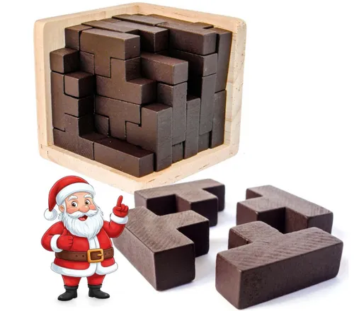 [170982] 3D-Denksport Puzzle aus Holz für Kinder und Erwachsene