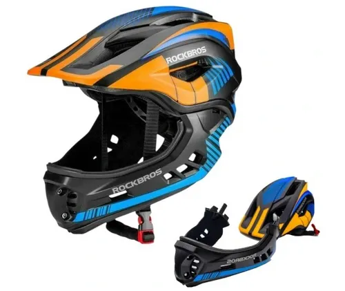 [171010] Rockbros TT-32SOBL Kinderhelm – Full Face & Enduro in einem (Größe M)