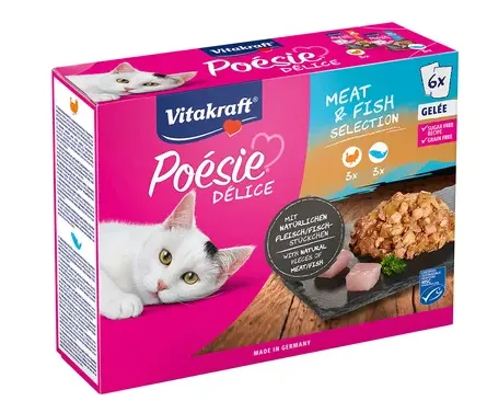 Poésie® Délice Multipack Pute und Lachs in Gelée 6 x 85 g