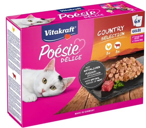 Poésie® Délice Multipack Huhn und Rind in Gelée 6 x 85 g