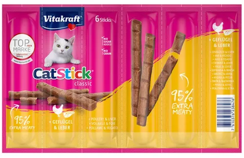 Vitakraft Cat Stick Classic - Geflügel & Leber 6 x 6 g
