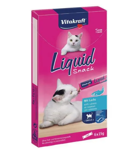 [171077] Vitakraft - Katzen-Snack Cat Liquid Lachs Cremiger Snack 6 x 15 g