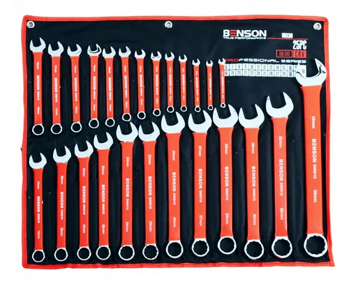 [171082] Werkzeuge – 25-teiliges Ring-Maulschlüssel-Set 6–36 mm auf Matte