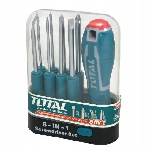 [171094] Werkzeuge - Schraubendreher-Set mit 8 austauschbaren Spitzen (8-in-1, magnetisiert)