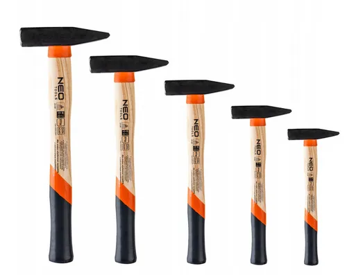 [171104] NEO TOOLS 5-tlg. Schlosserhammer-Set, 200–1000 g, Eschenholzstiele, geschmiedet, DIN 1041