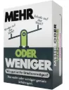 Mehr oder Weniger – Quiz-Kartenspiel für 2+, Fragen zu Wissen & Schätzvermögen, sofort spielbereit
