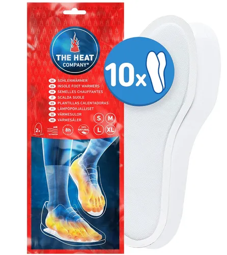 [171112] THE HEAT COMPANY Sohlenwärmer Small (36–38) – Extra warme Wärmesohlen 8+ Stunden warme Füsse