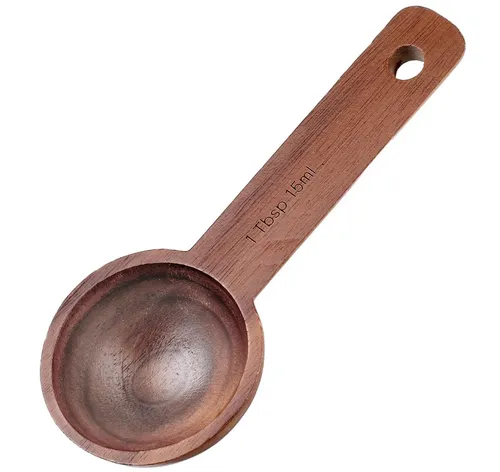 [171115] Kaffeelöffel aus Walnussholz 15 ml – Holz Messlöffel für Kaffee, Tee, Gewürze & Mehl