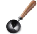 Easyworkz Retro Kaffeelöffel 10 g – Edelstahl mit schwarzem Walnuss-Griff für Kaffee, Tee & Gewürze