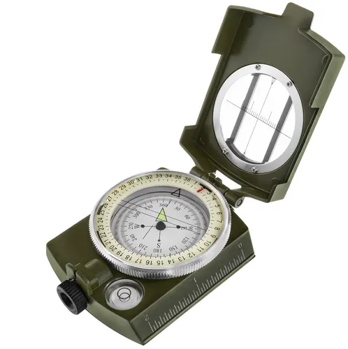 [171122] Badger Outdoor Prisma Military Kompass – Aluminium Feldkompass mit Peilfunktion und Etui