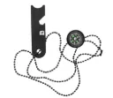 Badger Outdoor Multifire Feuerstahl – Ferrocerium Feuerstarter mit Kompass, Lineal & Flaschenöffner