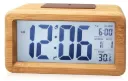 Wecker Digital Holz mit Grossem LCD-Display, Datum, Temperatur & Snooze – Handarbeit