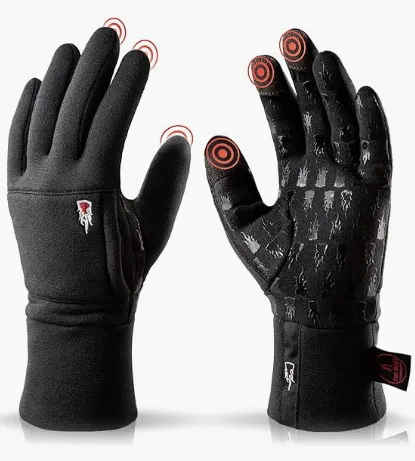 [171154] Unterziehhandschuhe aus Merinowolle, Touchscreen, Schwarz - Merino Liner Pro