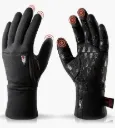 Unterziehhandschuhe aus Merinowolle, Touchscreen, Schwarz - Merino Liner Pro