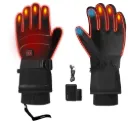 Beheizte Handschuhe – Elektrisch, Wasser- & Windabweisend, 3 Heizstufen, Wiederaufladbar, Schwarz