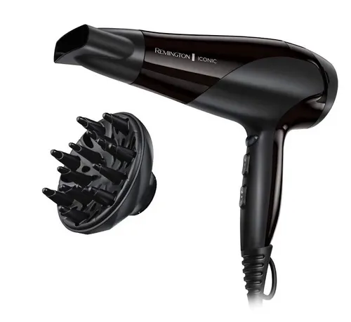 [171165] Föhn, Haartrockner D3198 Ionen 2200W mit Diffusor & Stylingdüse, leicht & leistungsstark – Remington